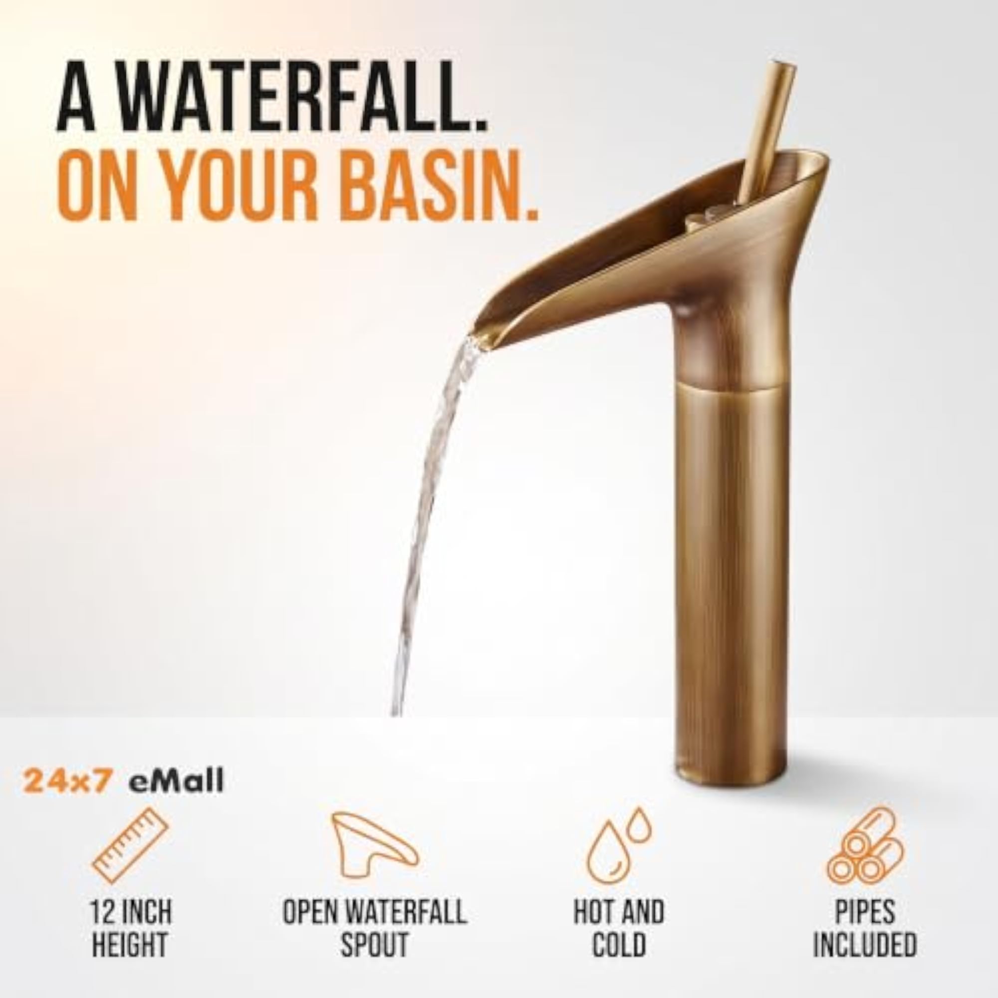 Copper Antique Brown Basin Mixer Faucet Tap